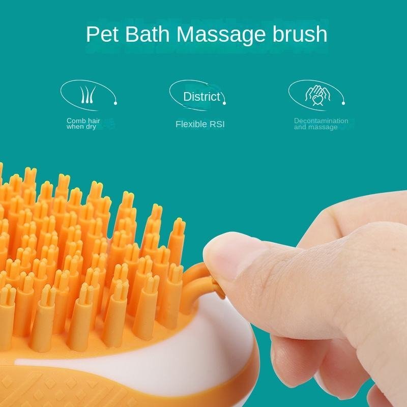 Dog & Cat Bath Brush with Built-In Shampoo Dispenser - 2-in-1 - Image 10