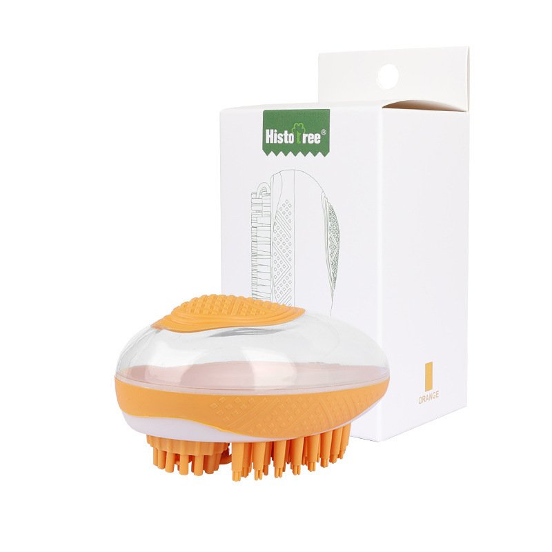 Dog & Cat Bath Brush with Built-In Shampoo Dispenser - 2-in-1 - Image 2